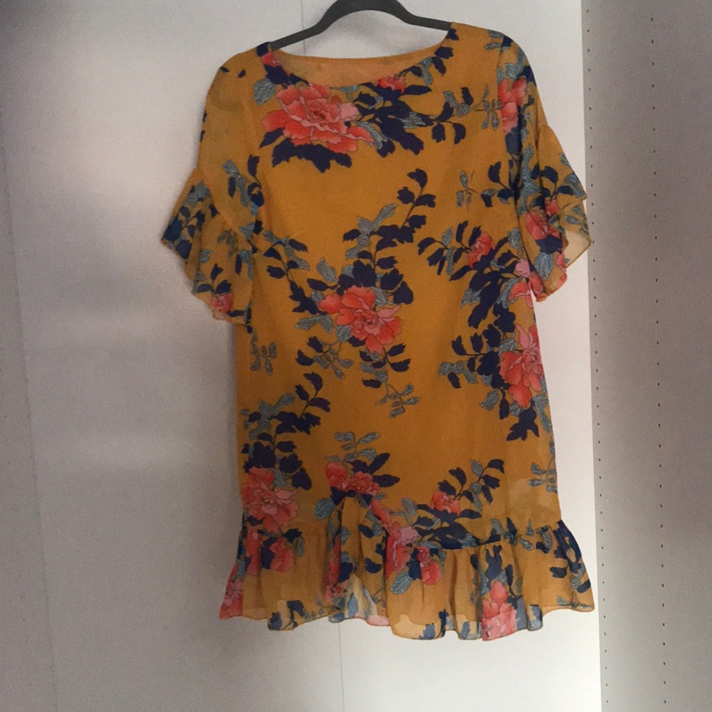 Cupshe Women Yellow Casual Dress S